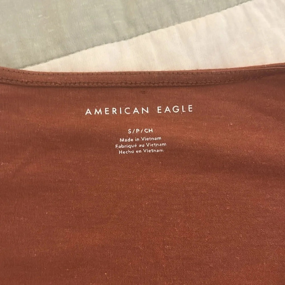 American Eagle crop tie top rust color size S - Picture 2 of 8